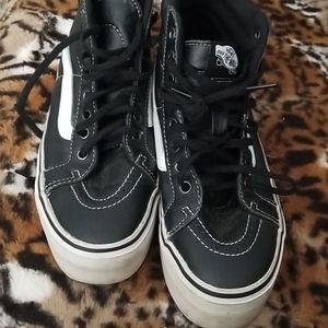 Platform leather Van's size 7 in womens